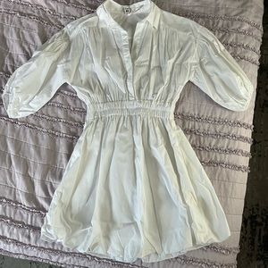 white mini dress from free people
